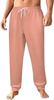 [Generic] Men's Sweatpants, Deep Dusty Salmon-131, Polyester Joggers, Sweatpants Jogging Pants for Workout Running