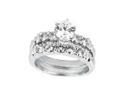 Genuine 1.40Ct Round Cut Diamond Engagement Ring Set Solid 10k Gold GH I1