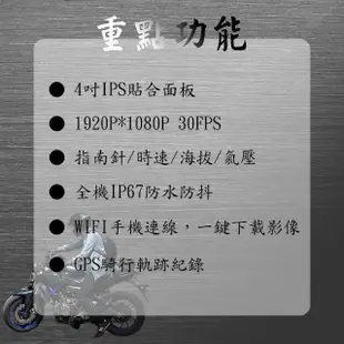 【勝利者】DV8322七代重機款雙鏡頭1080P全機防水 加送64G卡 機車行車紀錄器(WIFI手機連線)