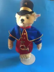 "STEIFF "HEINRICH THE POSTMAN" EAN 998959 BLOND MOHAIR JOINTED 32 CM 1996