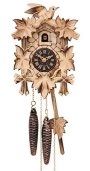 Quartz Cuckoo Clock 5-leaves, bird EN 522/22 Q NEW