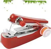TEHAUX Portable Mini Sewing Machine Cordless Handheld Design for Quick Repairs Needlework for Travel Home Use Random Thread Color Included