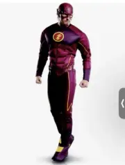 The Flash Adult Halloween Costume, Rubie's Men's Flash Deluxe Costume