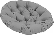 STARTIST Round 50cm Padded Seat Cushion Egg Shape Chair Pad Hanging Chair Cushion Water Resistant Washable Patio Chair Mat for Bedroom, Dark Gray