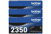 Brother TN-2350 Toner Ink Cartridge Black Genuine TN2350 3 Pack