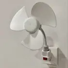 White Mini Fan ABS Small Fan Plug and Play Portable Socket Small Fan Summer