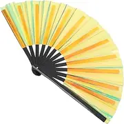 FUNOMOCYA Large Handheld Folding Fan Chinese Style Dance Fan for Parties Weddings Music Festivals and Photography Props Easy One Handed Use and Lightweight