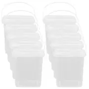 10 Pcs Ice Cream Bucket Storage with Lid and Handle Containers Homemade