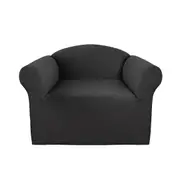 Elan Cambridge 1-Seater Sofa Cover 109cm Seat/Couch Protector Slipcover Steel