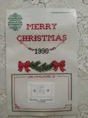 Designs by Gloria & Pat-Merry Christmas 1990 OOP Christmas Promotional