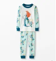 NEW Hanna Andersson Disney Princess Miranda Long John Pajamas Size 140cm 10