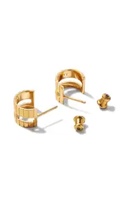 [IVI] Gold-Plated Sterling Silver Hoop Earrings