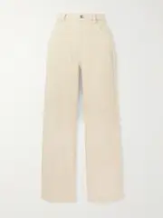 [STAUD] STAUD - Grayson Cotton Tweed Wide-leg Pants - Ivory - US12 US 12 Ivory