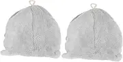 2pcs Dry Hair Cap After Shower Wrap for Women Towel Wrap Sauna Accessories Steam Room Accessories Coral Fleece Light