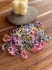 Curb Acrylic Mixed Colour Open Link Chain DIY Necklace Bracelet Bag strap -AU