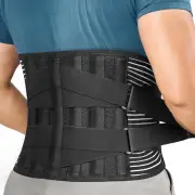 Lower Back Pain Relief Brace with 6 Stays, Breathable Support Belt for Sciatica