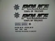Truckee California Police Car Decals 1:64