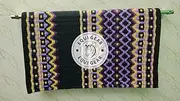 EQUIGEAR Western Show Horse Saddle Blanket New Zealand Wool Western Design Handmade Saddle Blanket Top Wool Pad Sensor Flex (Customization Available) QW08 (34x32)