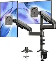 HUANUO 17-32 Inch Dual Monitor Stand, Gas Spring Mount, Black