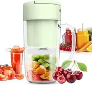 Portable Blender, 10 oz Mini Personal Blender for Smoothies, Fruits, and Veggies with Rechargeable USB, Easy to Clean suitable for Traveling or Camping(Green)