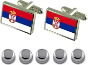 [Select Gifts] Shirt Dress Studs Yugoslavia Flag Cufflinks