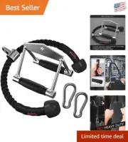 35" Tricep Pull Down Rope with Stainless Steel Hook - Perfect for All Workouts