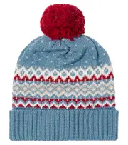 [La Coqueta] La Coqueta Fair Isle intarsia wool beanie One Size blue