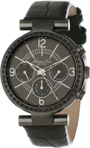 Kenneth Cole New York Women's KC2782 Sport Black Leather Stainless Steel Watch