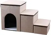 Dog stairs, raised bed pet stairs, dog stairs, 3-step dog stairs, non-slip, balanced pet stairs, dog stairs from HOL dog stairs, pet stairs for bunk bed climbing in