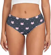 [GAIGEO] Skull Tentacles Black Panties Women, Eco Friendly Woman Underwear, Gentle and Soft Material, XS
