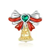 Jingle Bell Beads Silver plating Christmas Happy Charms Pendant Fit DIY Bracelet Necklace Jewelry
