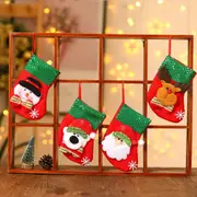 4Pcs Stereoscopic Christmas Stockings Gift Bag Christmas Tree Hanging Decoration