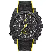 Bulova Men's Precisionist Champlain Black Ion-Plated Stainless Steel Chronogr...