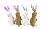 Easter Bunny Decorative Plushies, 14 inset Of 4
