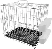 Outanaya Folding Pigeon Cage for Breeding and Pairing Portable Bird Cage with Feeding Tray for Homing Pigeons Parrots Canaries Small Birds