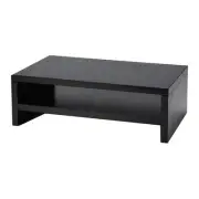 Black Monitor Stand, Monitor Riser Wood, Wood Monitor Stand, Wooden Monitor R...
