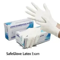 在飛比找蝦皮購物優惠-Putih gloves 安全手套乳膠乳膠橡膠白色 s M 