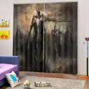 Brave Ironclad Warrior 3D Curtain Blockout Photo Printing Curtains Drape Fabric