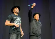 Rappers Darryl DMC McDaniels and Joseph Rev Run Simmons of RUN D- 2014 Photo 4
