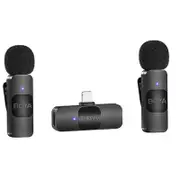 Boya BY-V2 Dual Wireless Lavalier Microphone for iPhone iPad