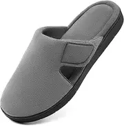 [festooning] Women's Slippers Soft Comfy Memory Form Adjustable Slip-Ons with Arch Support Fuzzy Warm Non-Slip Indoor House Shoes for Ladies