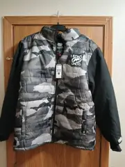Ecko Unltd Jacket Mens Medium Street Camo/Black Lined Sherpa Full Zip NWT