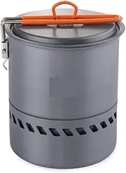 Outdoor Cookware 1.5L Outdoor Cook Pot Cooking Equipment Tools Portable Hiking Camping Picnic Backpacking Pot Cookware Hiking Mess