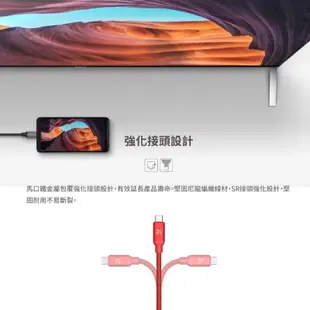 ADAM 亞果元素 CASA 高速充電傳輸線 4K視訊 USB Type-C 100W 快充線 編織線 充電線 AD22