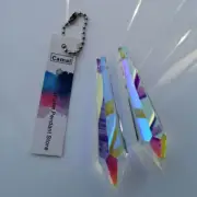 10pcs 76mm/3inch Rainbow AB Color Crystal Icicle Drop Prisms Pendants SunCatcher