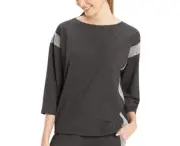 Josie Natori Womens Active Chi French Terry Top Size X-Large