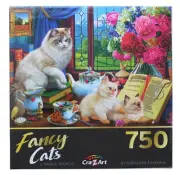 Fancy Cats Afternoon Lessons 750 Piece Jigsaw Puzzle