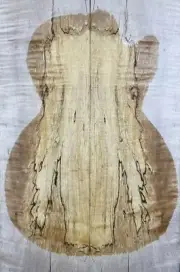 Figure Electric Guitar Top Ripple Spalted Maple Wood Bookmatch Luthier Supply