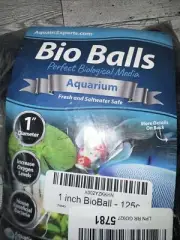 100 pcs Bulk 1" Bio Balls For Aquarium Koi Fish Pond Reef Filter Media