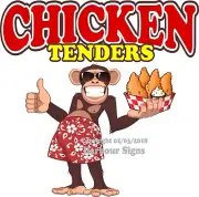 Chicken Tenders DECAL (Choose Your Size) Monkey Concession Food Truck Sticker